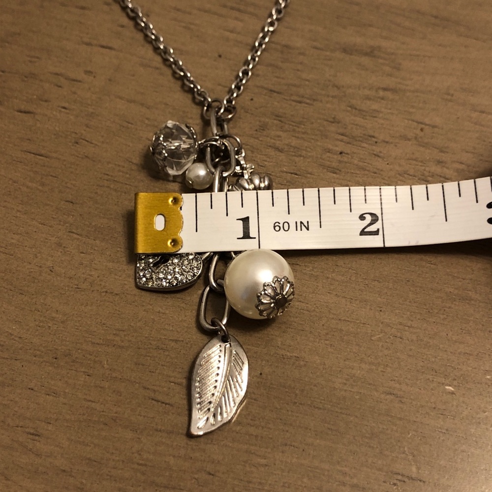 Jewelry - Elegant Silver Tone Sweater Charm Necklace - Picture 6 of 8